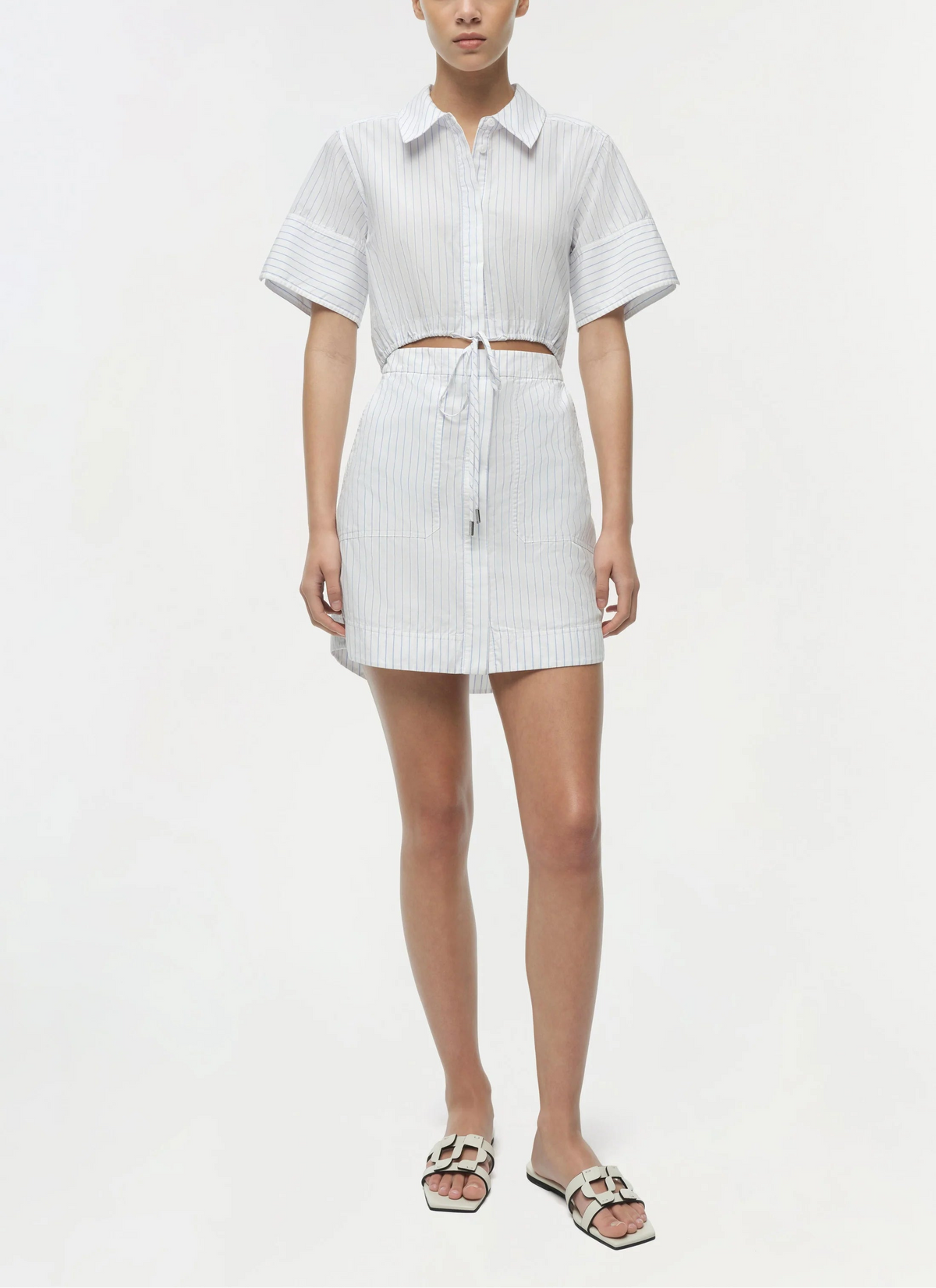 Simkhai Marcy Cotton Mini Shirt Dress