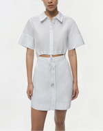 Simkhai Marcy Cotton Mini Shirt Dress