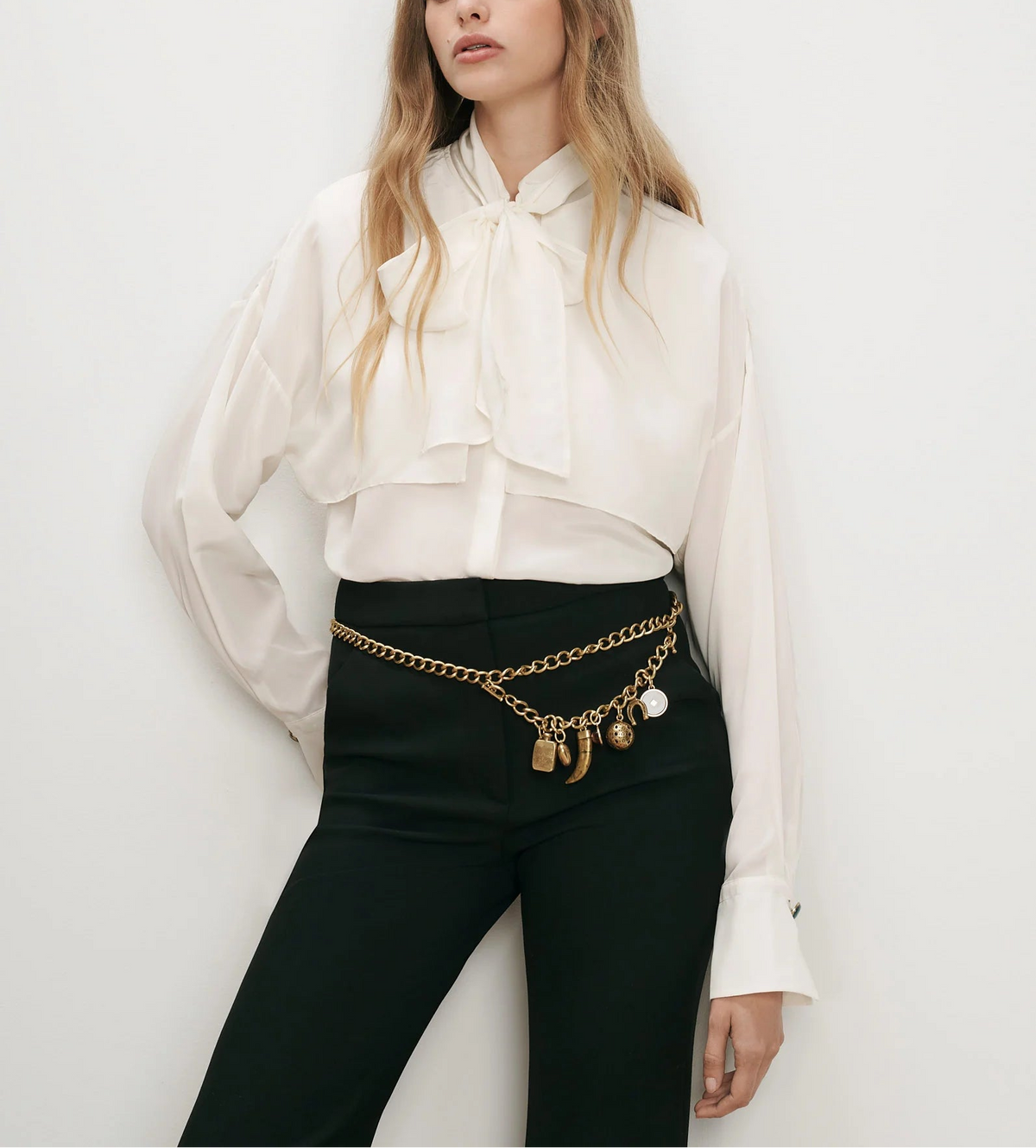 Veronica Beard Darlis Scarf Neck Blouse
