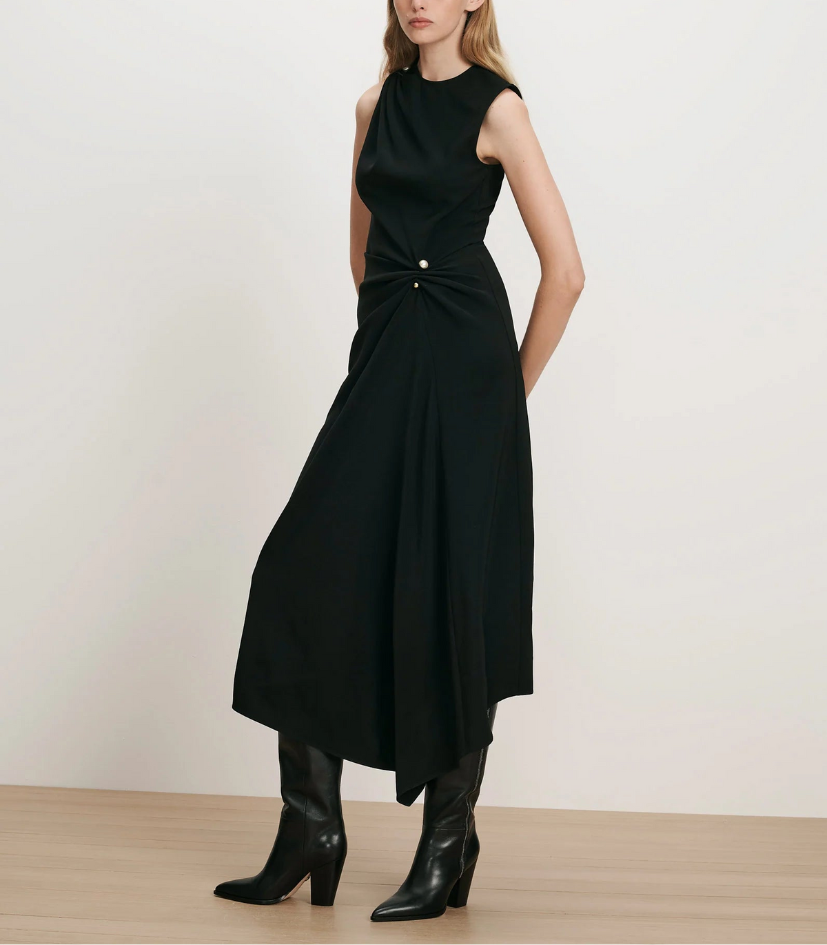 Veronica Beard Freja Brooch Midi Dress