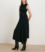 Veronica Beard Freja Brooch Midi Dress