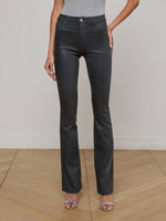 L'agence TS Ruth High Rise Straight Raw Hem Jeans