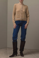 Allude Wool Blend Carigan With Stitching
