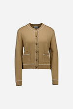 Allude Wool Blend Carigan With Stitching