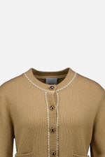 Allude Wool Blend Carigan With Stitching