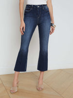 L'agence TS Kendra High Rise Crop Flare Jeans
