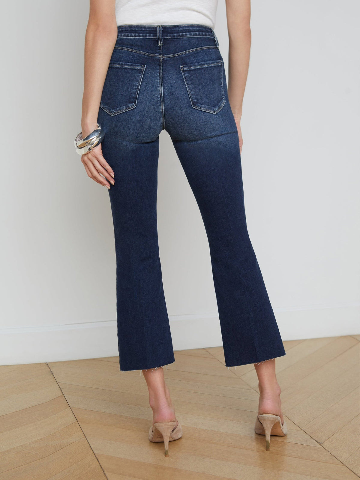 L'agence TS Kendra High Rise Crop Flare Jeans