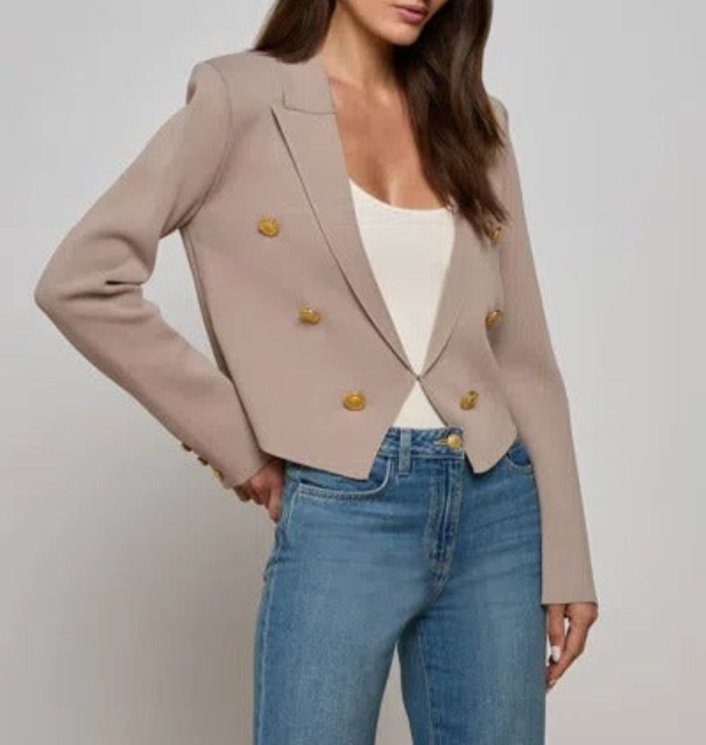 LagenceElio Crop Knit Blazer