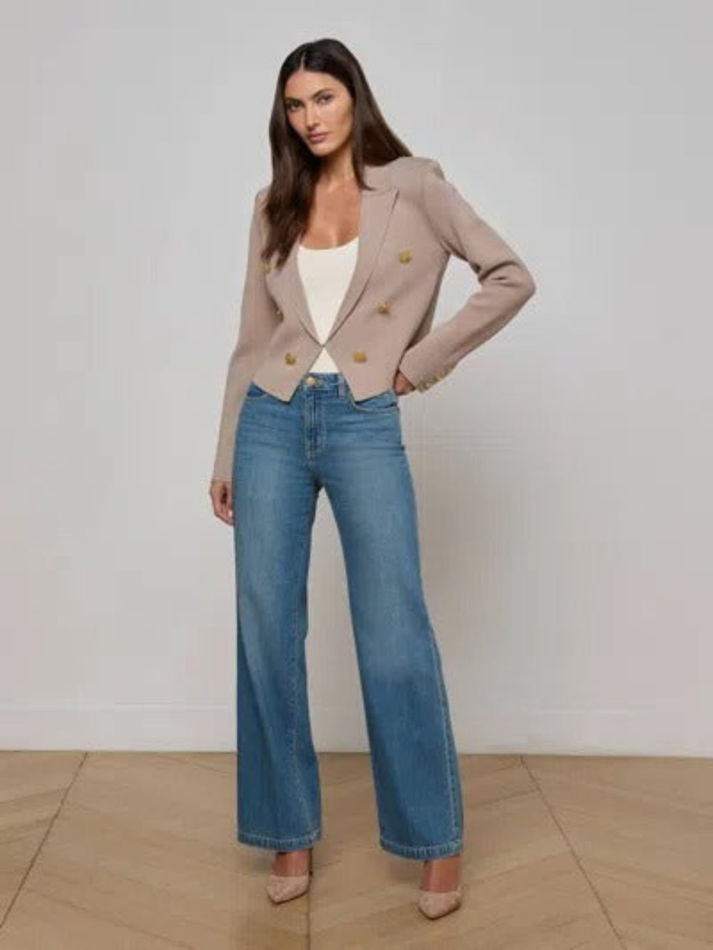LagenceElio Crop Knit Blazer