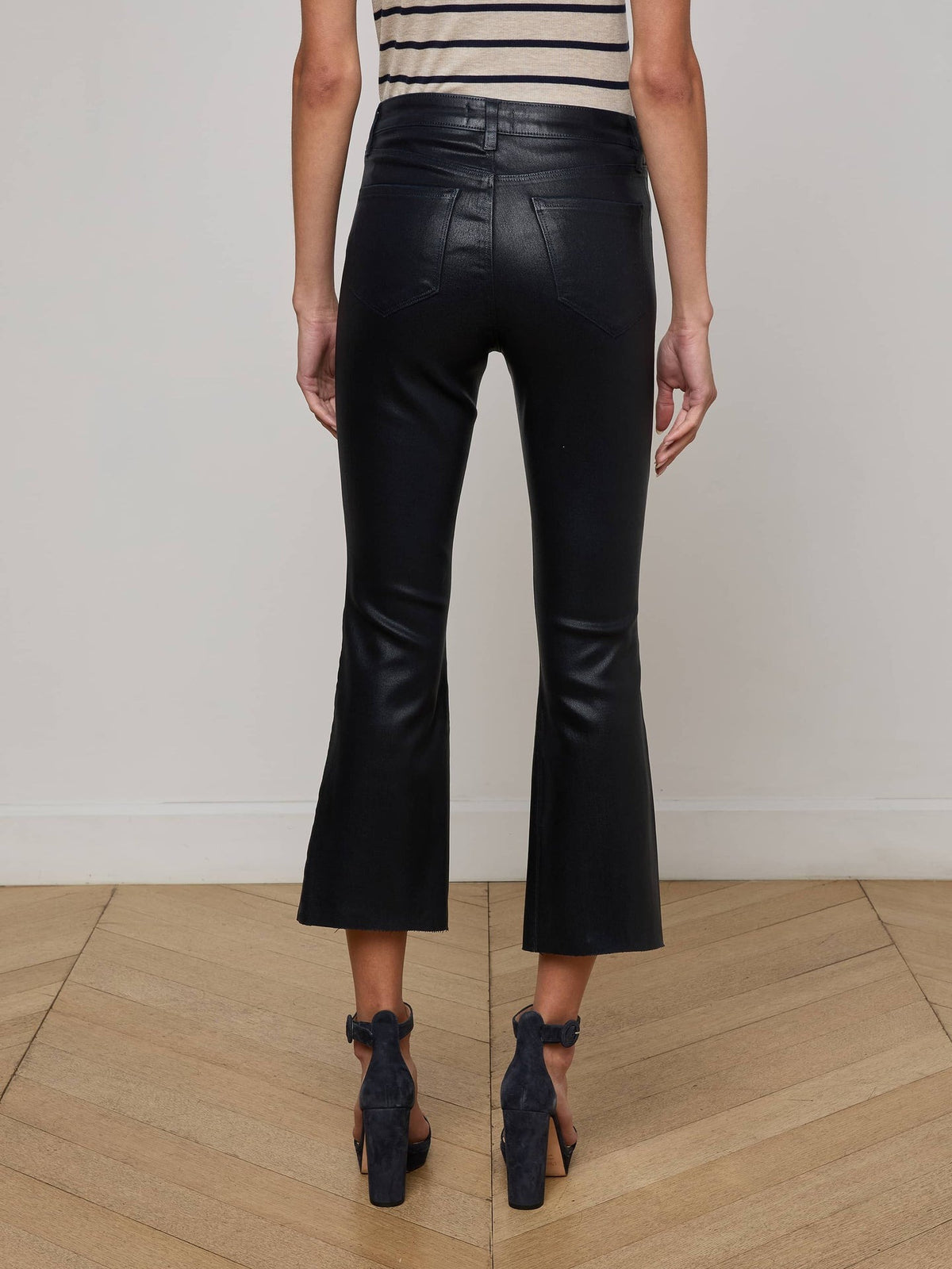 L'agence TS Kendra High Rise Crop Flare Jeans