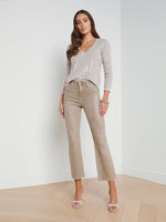 L'agence TS Kendra High Rise Crop Flare Jeans