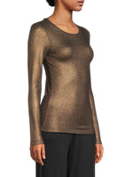 Majestic Filatures Soft Touch Metallic L/S Crewneck Sweater