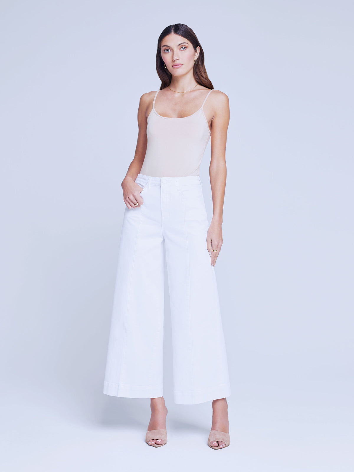Lagence Houston Crop Seam Wide Leg Jeans