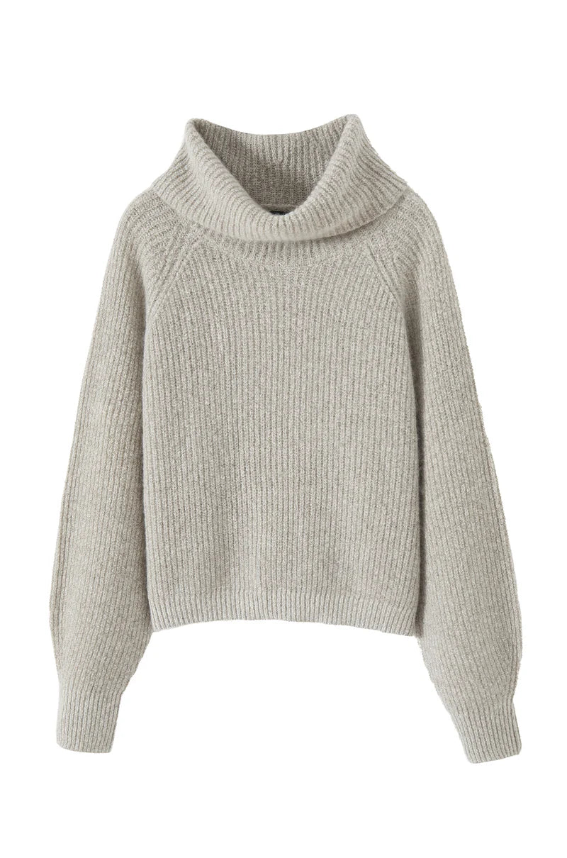 27 Miles Ts Sam Cashmere Cropped Loose Turtleneck Sweater