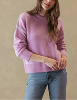 27 Miles Ts Maila Cashmere Crew Sweater With Stitching