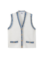 27 Miles Phaedra Knit Tank With Denim Detail