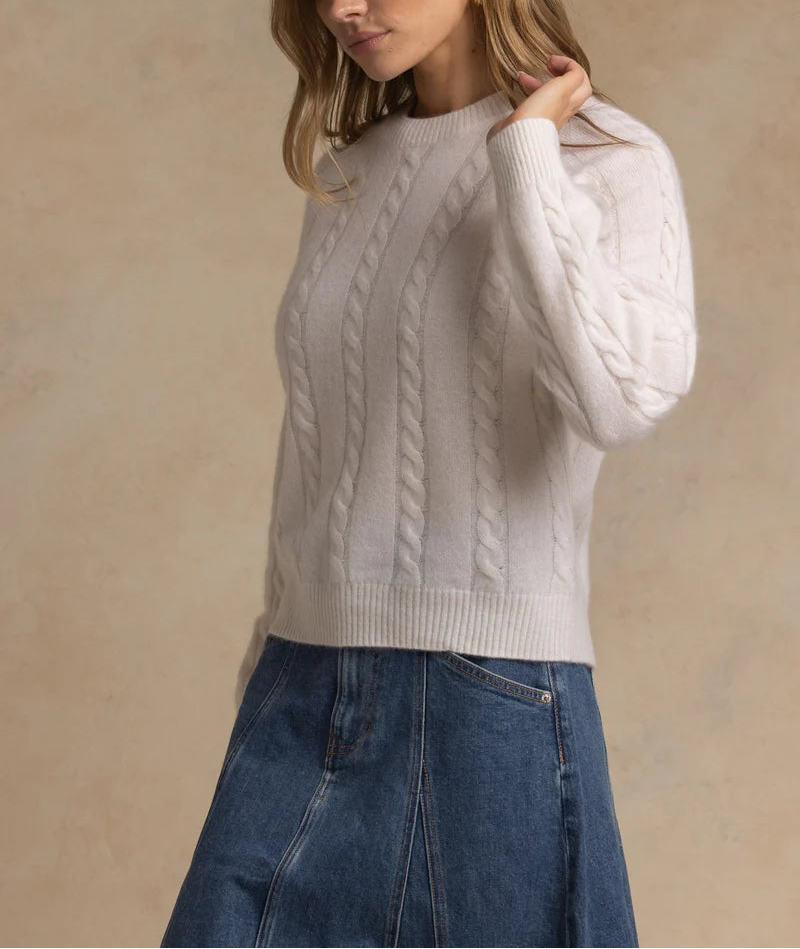 27 Miles Ts Zhenya Cable Crew Sweater