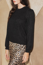 27 Miles Ts Ayla Lurex Cashmere Puff Sleeve Sweater