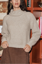 27 Miles Ts Sam Cashmere Cropped Loose Turtleneck Sweater