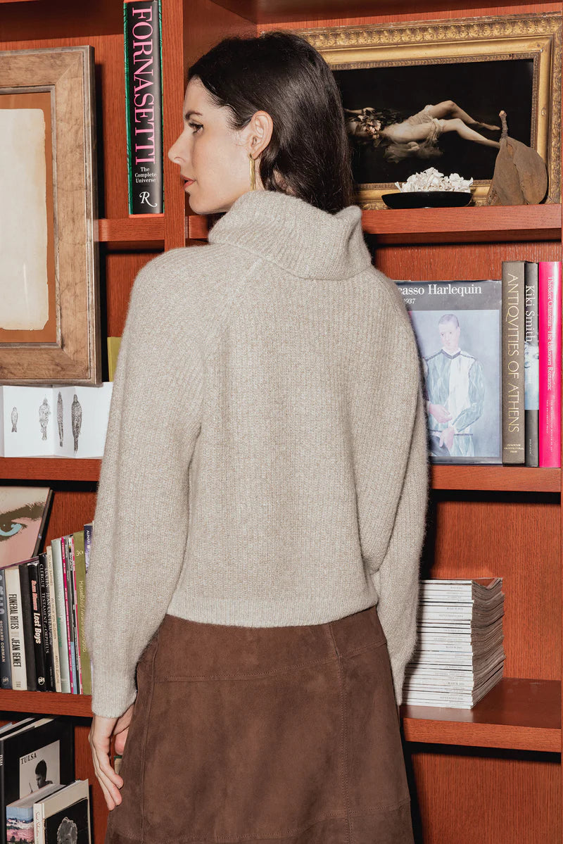 27 Miles Ts Sam Cashmere Cropped Loose Turtleneck Sweater