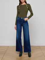 L'agence Alicent H/R Wide Leg Sneaker Jeans
