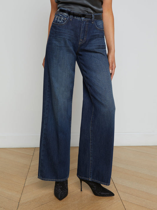 L'agence Alicent HR Wide Leg Jeans