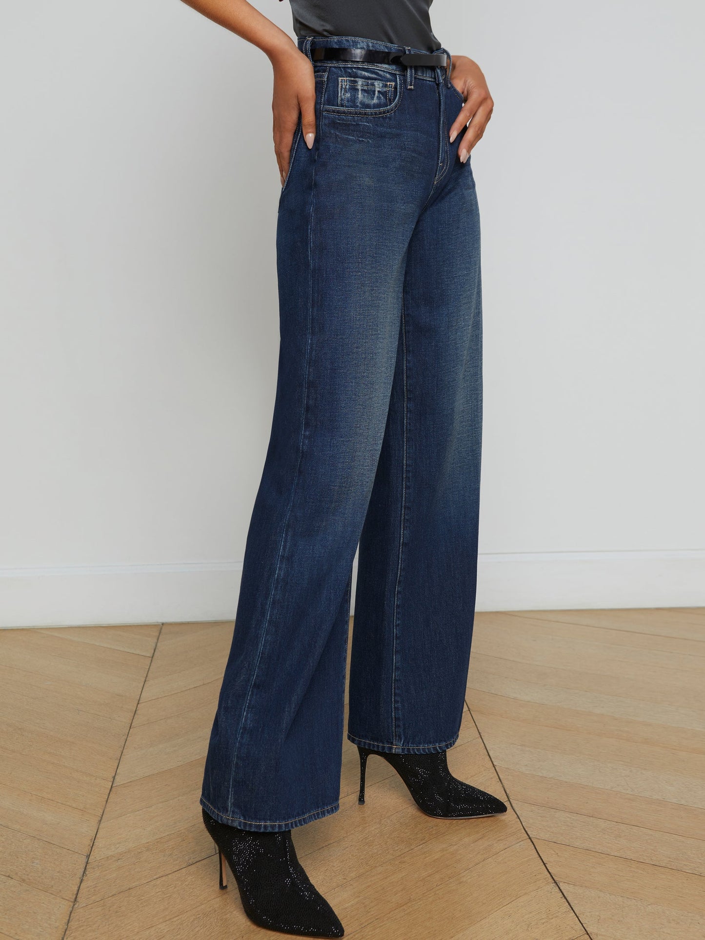 L'agence Alicent HR Wide Leg Jeans