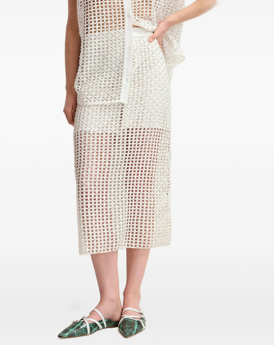 Essentiel Handkerchief Sequin Mesh Skirt