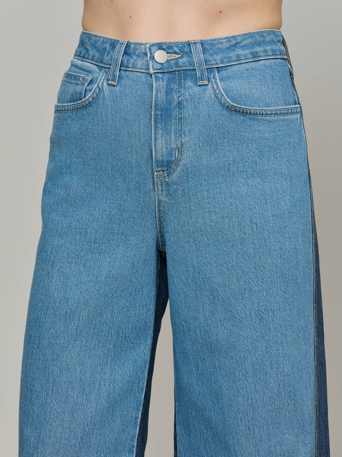 Lagence Beau HR Wide Leg Contrast Jeans