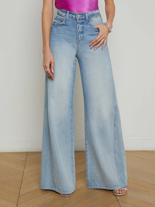 L'agence Beau H/R Wide Leg Jeans