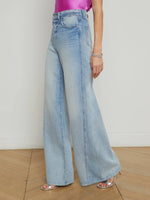 L'agence Beau H/R Wide Leg Jeans