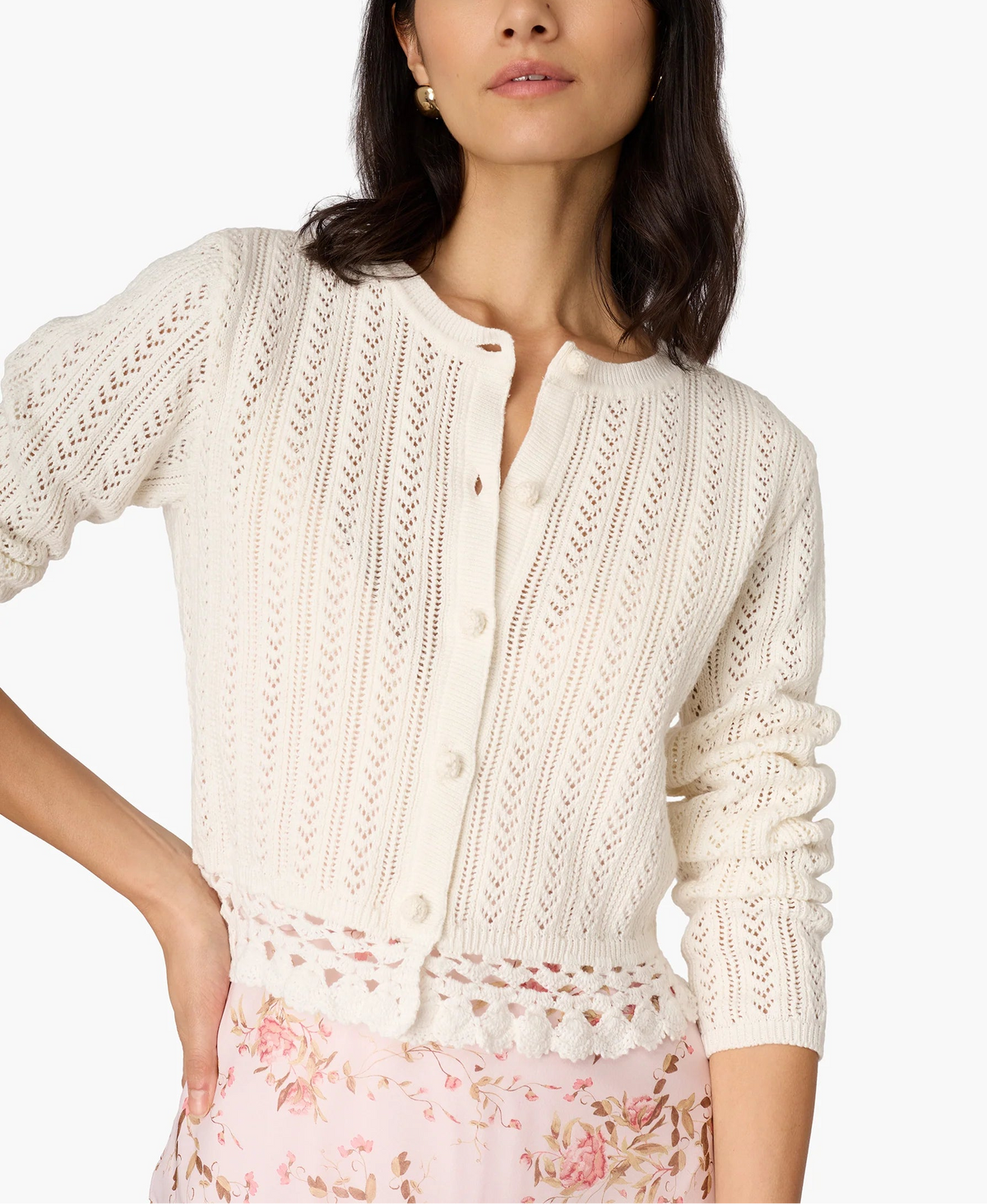 Cami Lilibeth Pointelle Cardigan