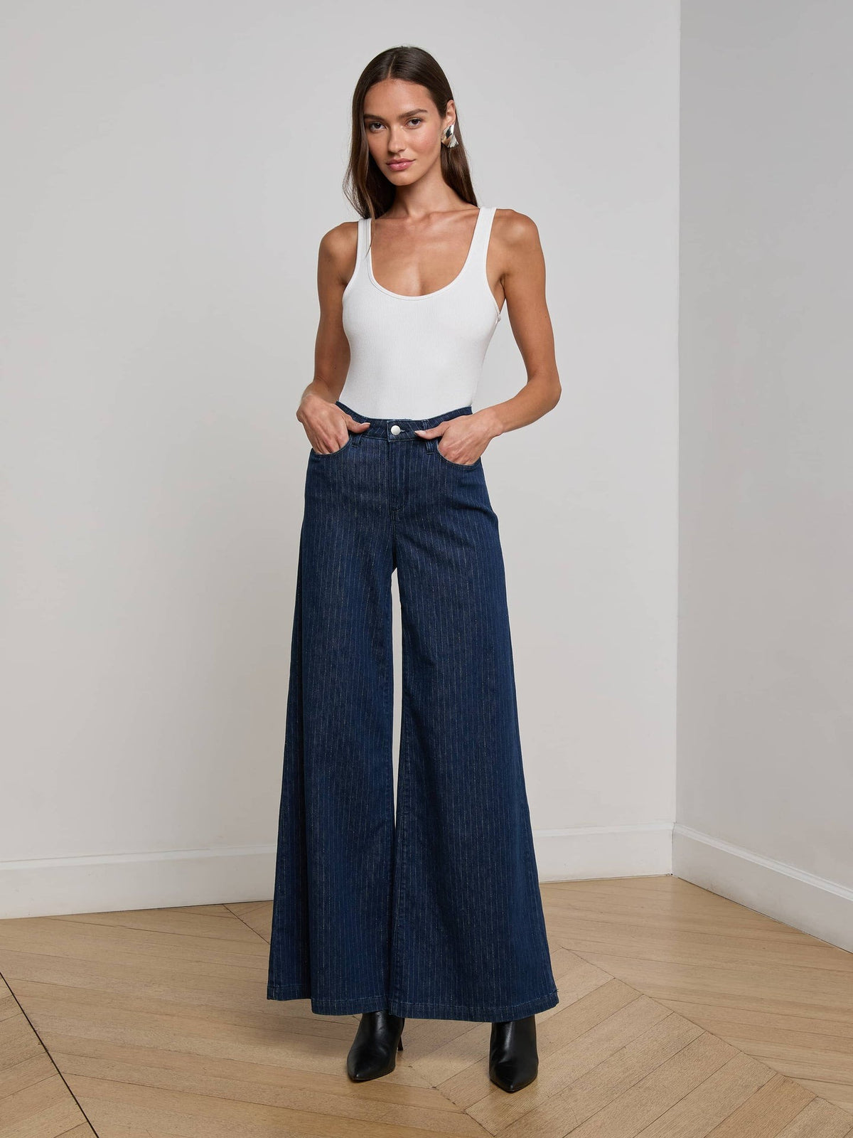 L'agence TS Quincy High Rise Wide Leg Jeans