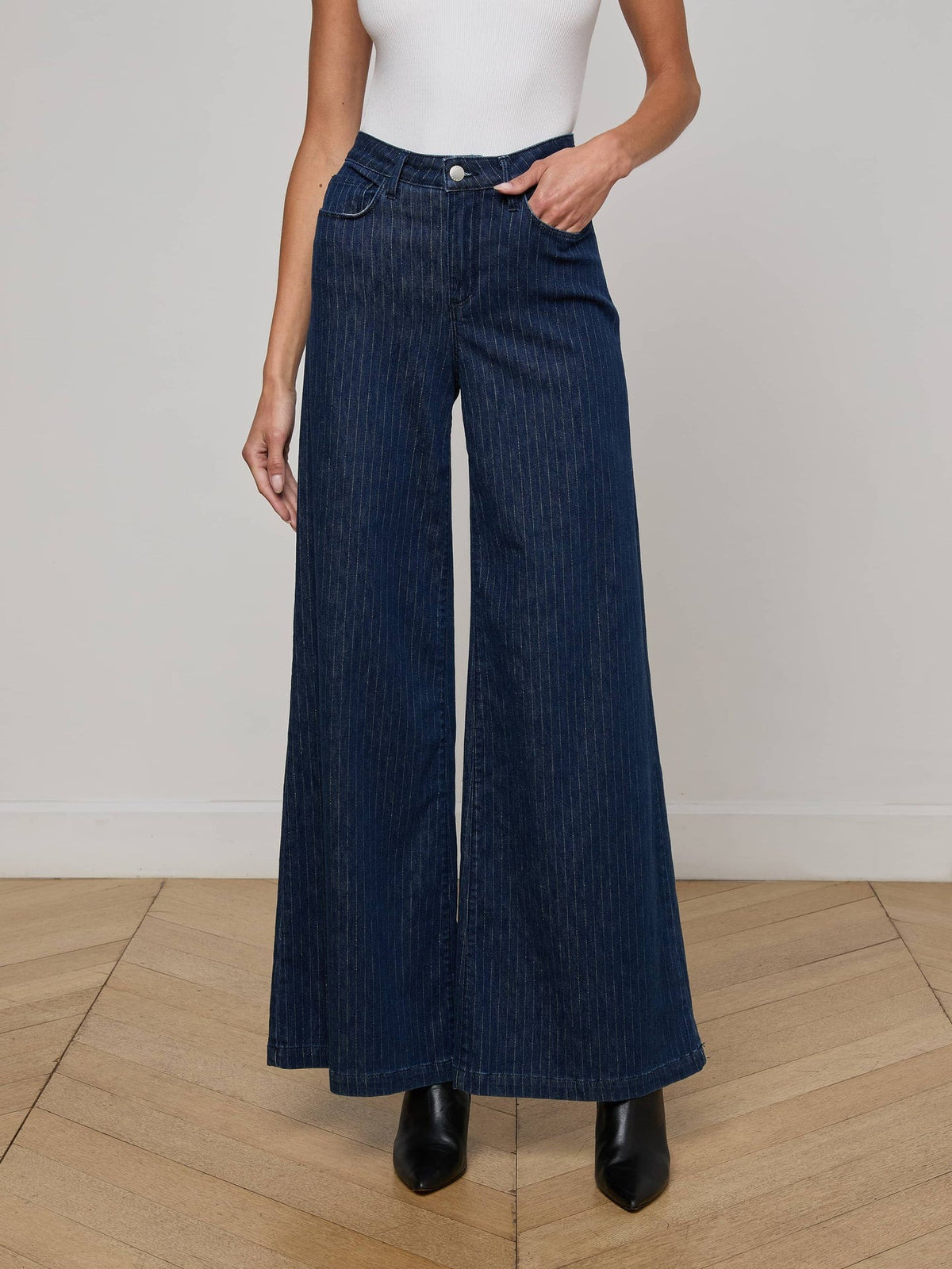 L'agence TS Quincy High Rise Wide Leg Jeans