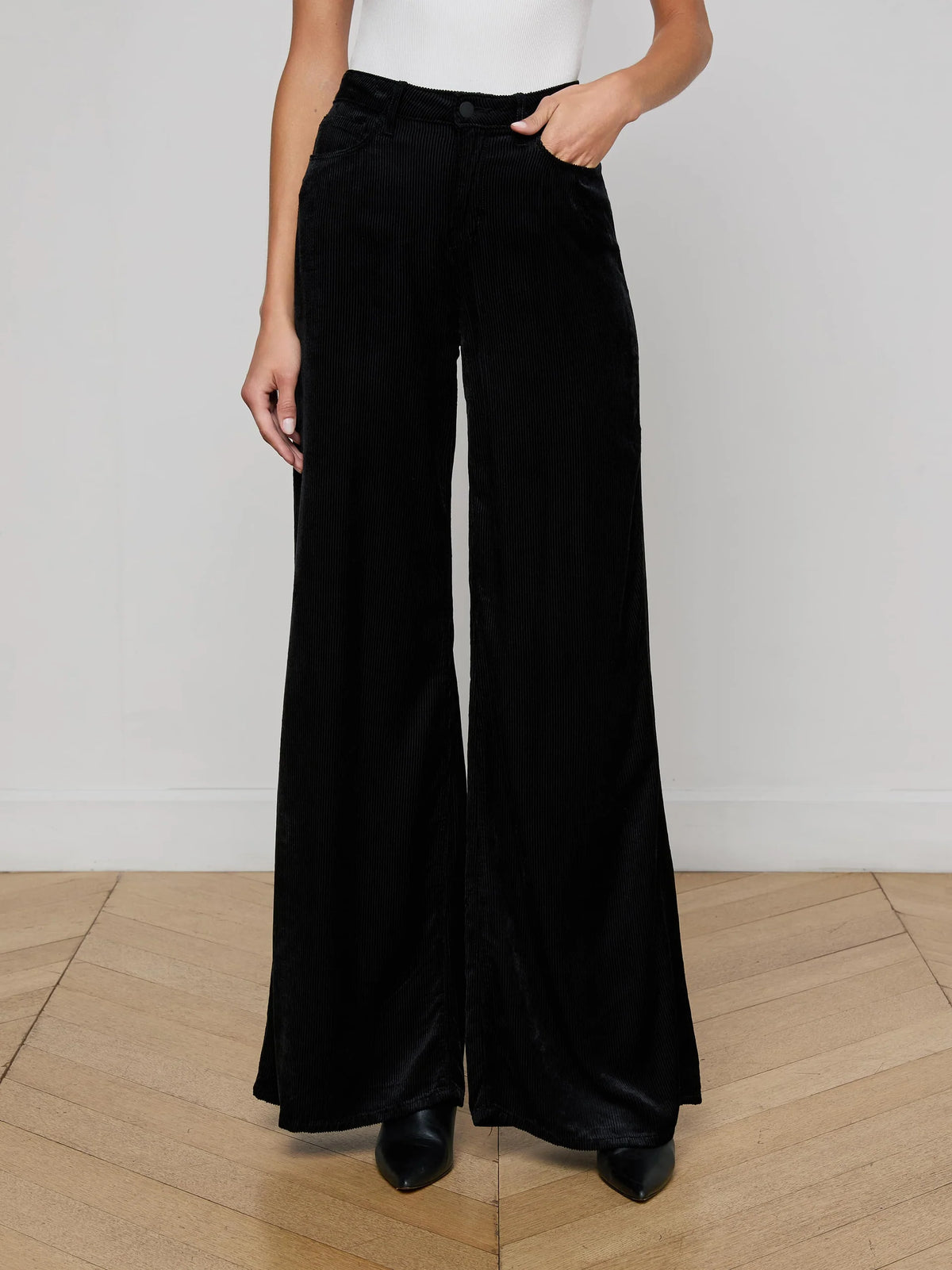 L'agence Quincy H/R Wide Leg Pant