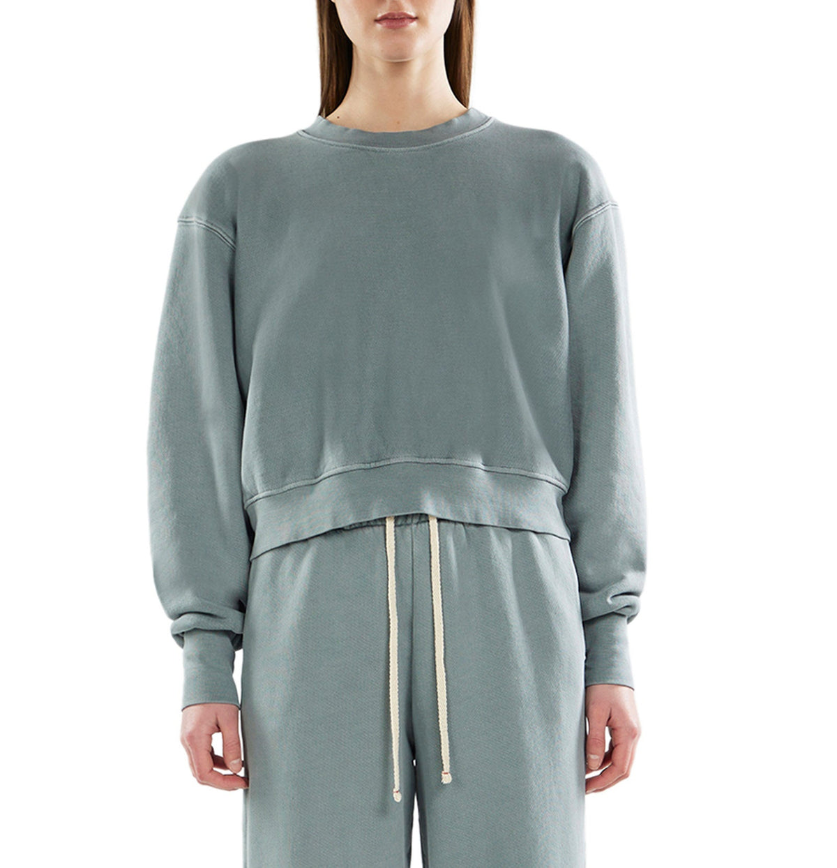 Les Tien Coops-Oversized Crop Button Up Shirt