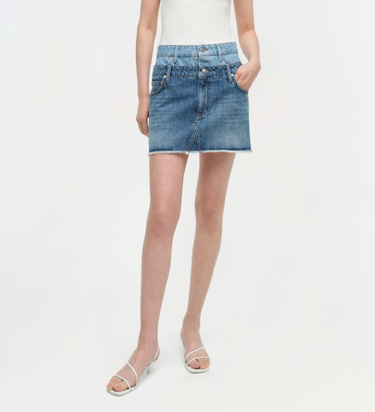 Simkhai  Salix Double waistband Mini Skirt