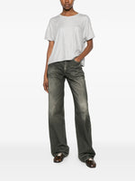 Majestic Soft Touch Metallic Semi Relaxed Tee