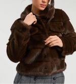 Vilagallo Short Faux Fur Jacket