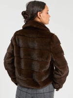 Vilagallo Short Faux Fur Jacket