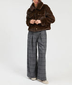 Vilagallo Short Faux Fur Jacket