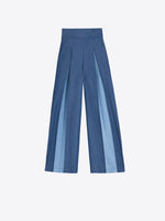 Vilagallo Tencel Denim Palazzo Trousers