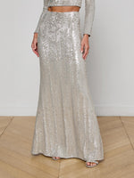 L'agence Zeta Sequin Long Skirt