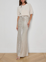 L'agence Zeta Sequin Long Skirt
