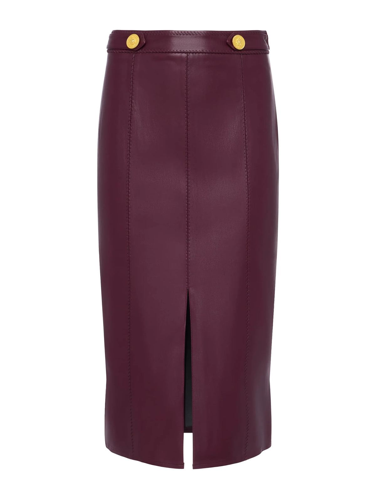 L'agence Arlette Vegan Leather Midi Skirt