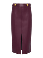 L'agence Arlette Vegan Leather Midi Skirt