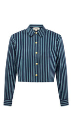 L'agence Cosette Crop Hi Low Shirt