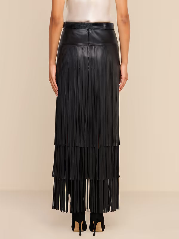 Lagence Karoline Maxi Fringe Skirt