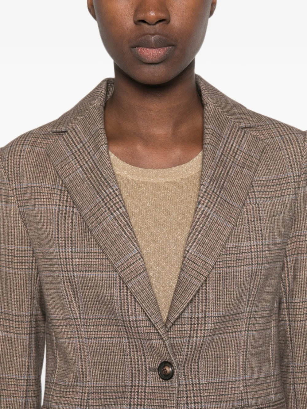 Circolo Check Print Single Breasted Jacket