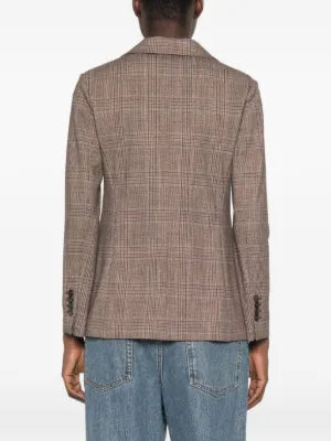 Circolo Check Print Single Breasted Jacket